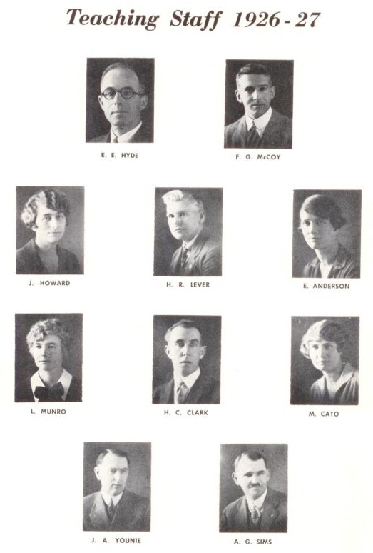 Teaching Staff 1920's
